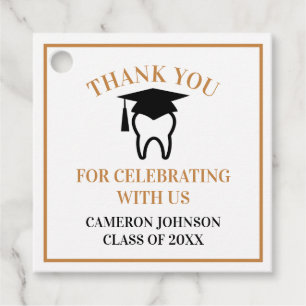 Chic Dental School Anpassningsbar Guld Studentfest Gåvor Etiketter