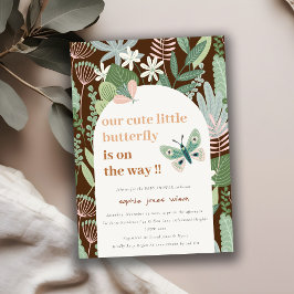 Chic Desert Arch Butterfly Garden Baby Shower Inbjudningar
