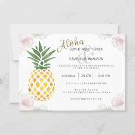 Chic Destination Aloha Tropical Beach Wedding Inbjudningar