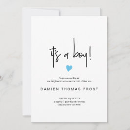 Chic Det är ett litet blått hjärta. Inbjudningar