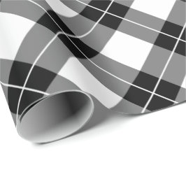 Chic Diagonal Black and White Play Mönster Presentpapper