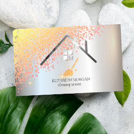 Chic Diamonds Broom Maid Städning House Visitkort