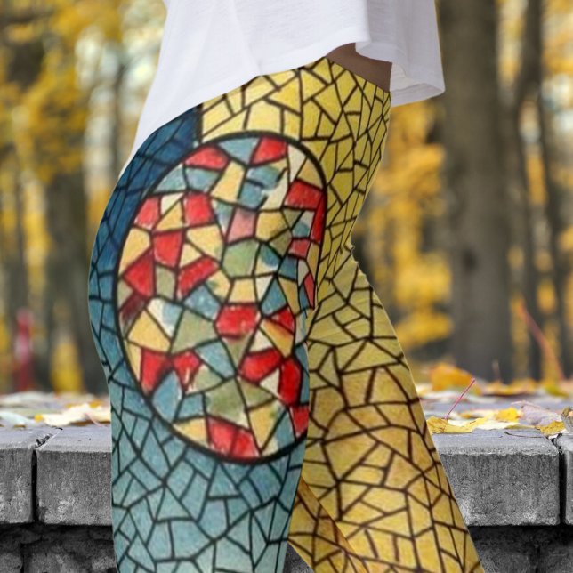 Chic djärv kubism Stil Leggings (Chic Bold Cubism Style Leggings)