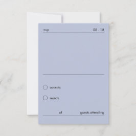 Chic djärv minimalistisk fransk grå bröllops-RSVP OSA Kort