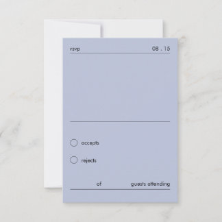 Chic djärv minimalistisk fransk grå bröllops-RSVP OSA Kort