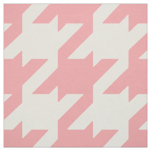 Chic, djärv rosa och gult, houndstooth mönster tyg