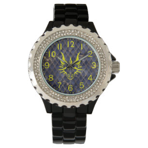 Chic Dragon Head & Blue Dragon Scales Watch Armbandsur