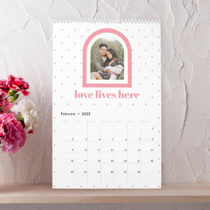 Chic Drar EDITABLE FÄRG + fotobildkalender Kalender