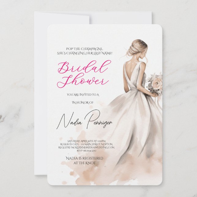 Chic Dressed for the Occasion Bridal Shower Party Inbjudningar (Framsida)
