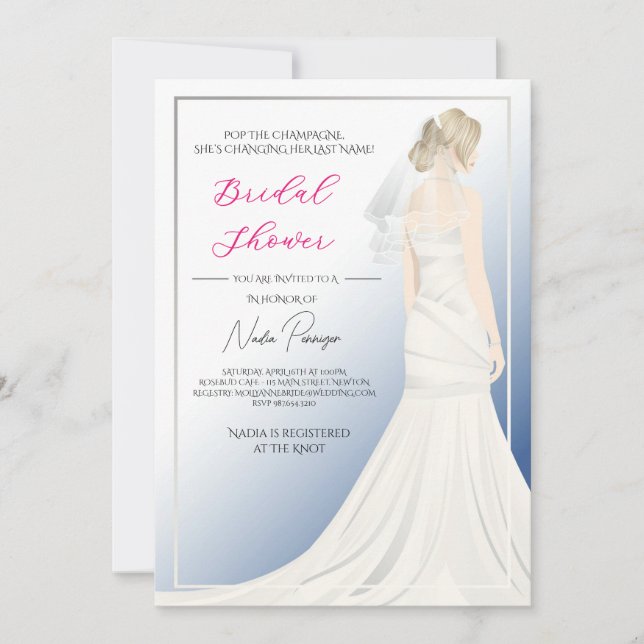 Chic Dressed for the Occasion Bridal Shower Party Inbjudningar (Framsida)