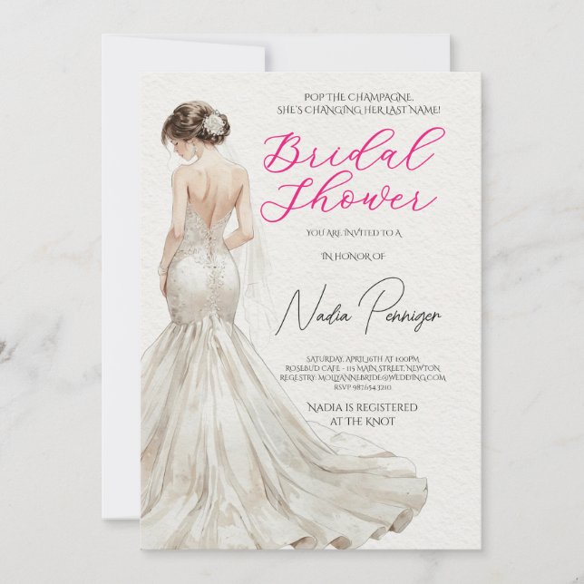 Chic Dressed for the Occasion Bridal Shower Party Inbjudningar (Framsida)