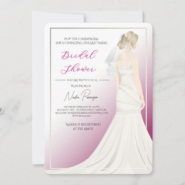 Chic Dressed for the Occasion Bridal Shower Party Inbjudningar (Framsida)