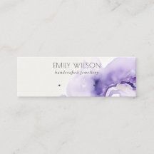 Chic Dusky Lilac Abstrakt Akvarell Agat Örhänge