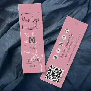Chic Dusky Rosa Löv Social QR Clothing Prisa Märkr
