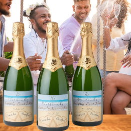 Chic Dusty Blue Beach Wedding 2 Heart Sand