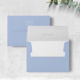 Chic Dusty Blue Couple Namn Event Bröllop