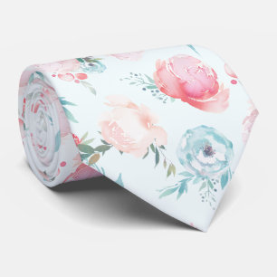 Chic Dusty Blue Fransk Garden Blommigt Peony Mönst Slips