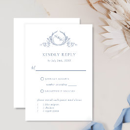 Chic Dusty Blue Monogram, med/utan Måltider OSA