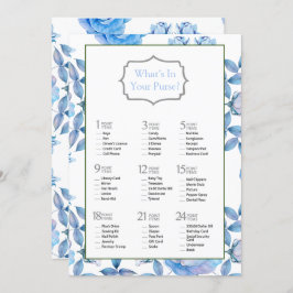 Chic Dusty Blue Ro Möhippa Game Inbjudningar