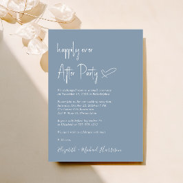Chic Dusty Blue Wedding Reception Inbjudningar
