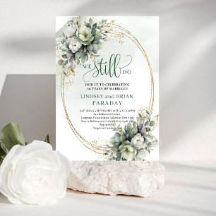 Chic Dusty Grön Eucalyptus Förnyelse av Löfte Inbj Inbjudningar