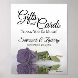 Chic Dusty Lila Ro Gifts & Cards Bröllop-skylt Poster
