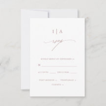 Chic Dusty Ro Monogram Bröllop OSA