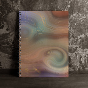 Chic Earthy Strata   Stenagat av naturkoppar Anteckningsbok