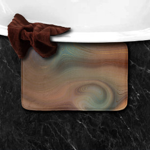 Chic Earthy Strata   Stenagat av naturkoppar Badrumsmatta