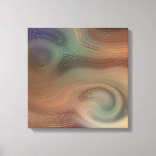 Chic Earthy Strata   Stenagat av naturkoppar Canvastryck