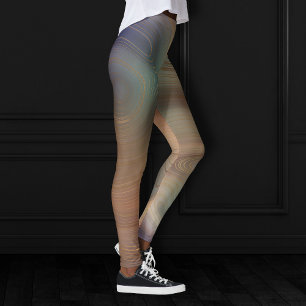 Chic Earthy Strata   Stenagat av naturkoppar Leggings