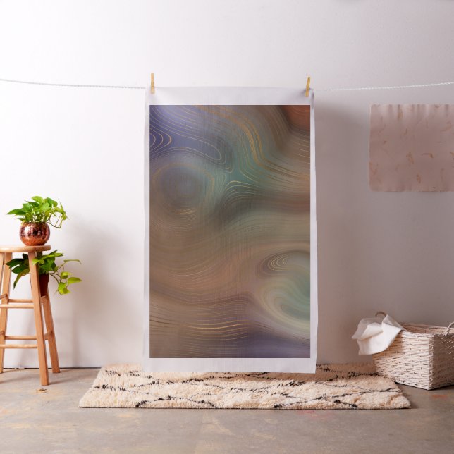 Chic Earthy Strata | Stenagat av naturkoppar Tyg (In Situ)
