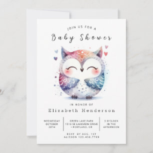 Chic Editable Uggla Baby Shower Inbjudningar
