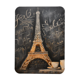 Chic Eiffel Torn Cafe Coffee Chalkboard Paris Magnet