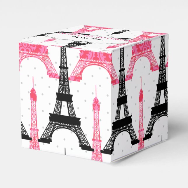 chic Eiffel torn Rosa Personlig favärdesboxar Presentaskar (Framsidan Sidan)