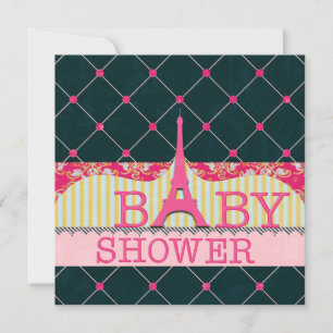 Chic Eiffel tornbaby shower Inbjudningar