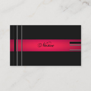 Chic Elegance Black & Shock rosa II Visitkort