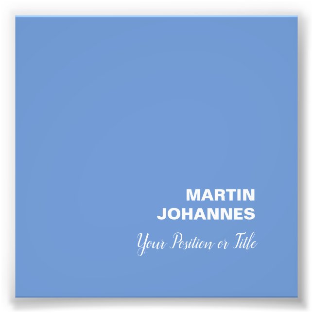 Chic Elegant - blå minimalistisk Snyggt med oforma Fototryck (Framsidan)