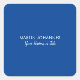 Chic Elegant - blå minimalistisk Snyggt med oforma Fyrkantigt Klistermärke