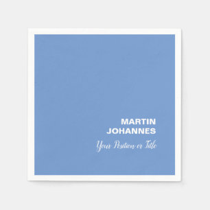 Chic Elegant - blå minimalistisk Snyggt med oforma Pappersservett