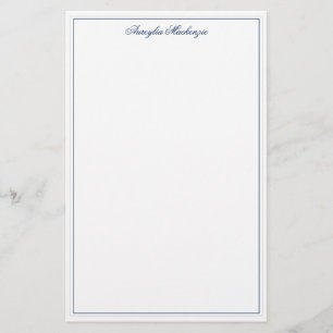 Chic Elegant - blå Personlig Brevpapper