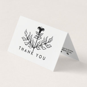 Chic Elegant Black Lily ORDER-TACK, vikt Visitkort