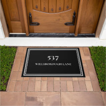 Chic Elegant Black White House Number Namn