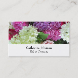 Chic Elegant Blommor Florist Professionell Personl Visitkort