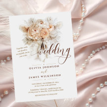 Chic Elegant Boho stil Creamy Blommigt Bröllop