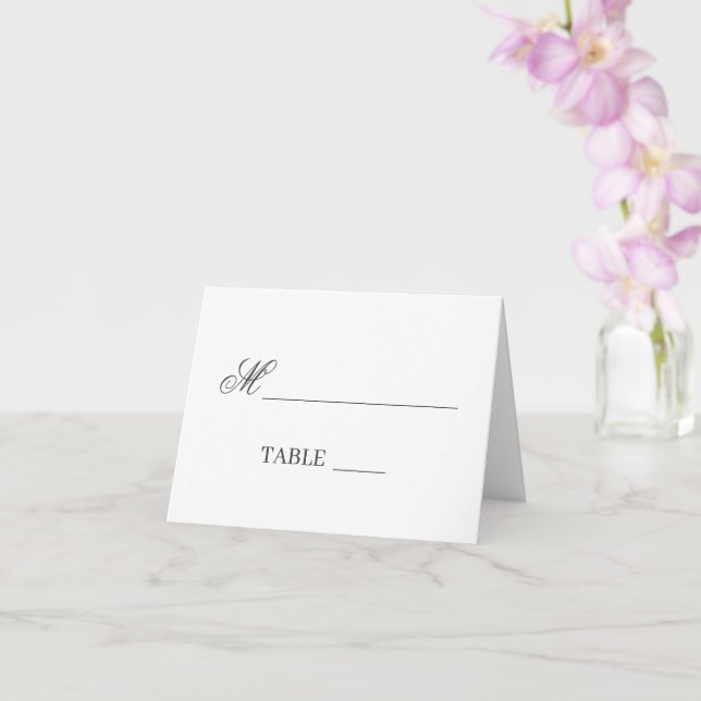 Chic elegant bröllop bord-platskort kort (Orkide)
