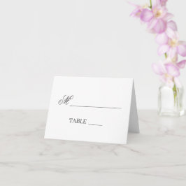 Chic elegant bröllop bord-platskort kort