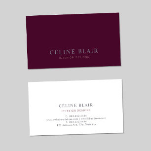 Chic Elegant Burgundy-Professionell Visitkort