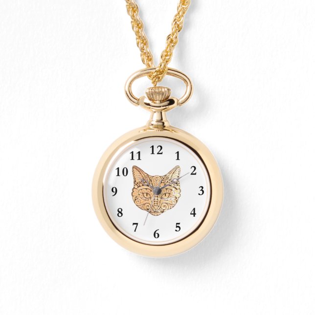 Chic Elegant Cat Mors dag Armbandsur (Framsida)