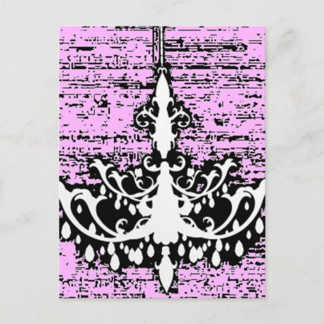 Chic Elegant Chandelier Vykort (Framsida)